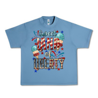 Pebble Blue Sweet land of liberty 4th of july Urban Heavy Tee - HowdyJamesFarm