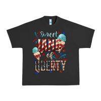 Pigment Black Sweet land of liberty 4th of july Urban Heavy Tee - HowdyJamesFarm
