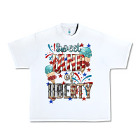 White Sweet land of liberty 4th of july Urban Heavy Tee - HowdyJamesFarm