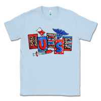 Dusty Blue usa nurse Classic Tee - RanaPortraitStore