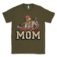 Army Green Baseball Mom Classic Tee - NancyCooperArtShop