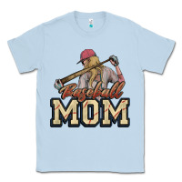 Dusty Blue Baseball Mom Classic Tee - NancyCooperArtShop