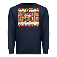 Navy Stacked Christmas Farm Premium Sweatshirt - Artiststas