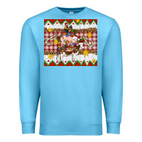 Ocean Blue Stacked Christmas Farm Premium Sweatshirt - Artiststas
