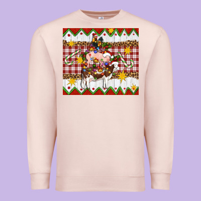 Stacked Christmas Farm Premium Sweatshirt Designed By Artiststas
