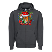 Smoke Mooey Christmas Zipper Hoodie - CowhideDigitalArt