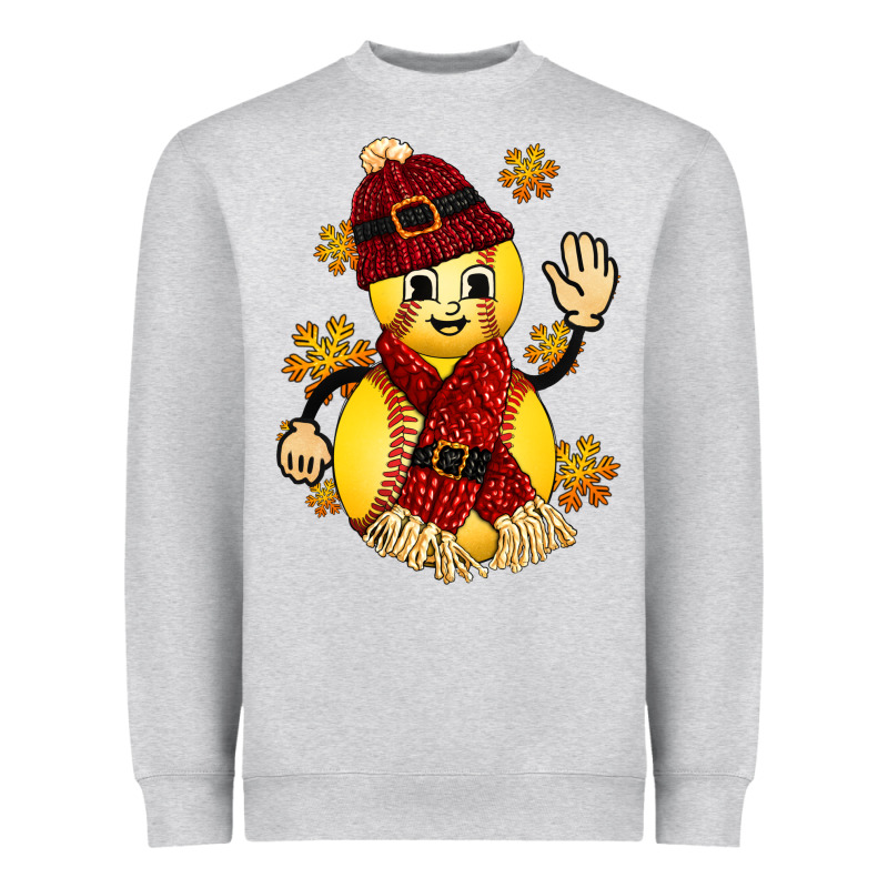 Softball Christmas With Hat And Glove Heavyweight Sweatshirt by FaDigitalArtStudio | Teevron