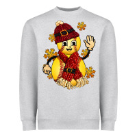 Heather Grey Softball Christmas With Hat And Glove Heavyweight Sweatshirt - FaDigitalArtStudio