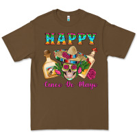 Cacao Happy Cinco De Mayo Mexican Skull Tequila Bottle Roses Cactus Premium Tee - Artiststas