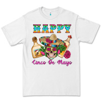 White Happy Cinco De Mayo Mexican Skull Tequila Bottle Roses Cactus Premium Tee - Artiststas