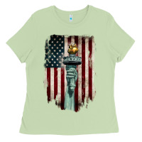 Matcha statue of liberty torch Ladies Tee - BarkalooDesign