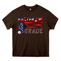 Chocolate Brown batter up 4th grade Heavy Core Tee - JahusDesignShop