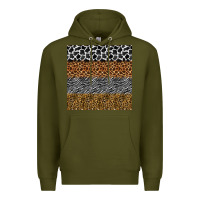 Army Green safari animals seamless pattern Premium Hoodie - BundleAndBundleShop