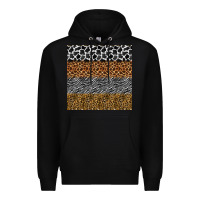 Black safari animals seamless pattern Premium Hoodie - BundleAndBundleShop