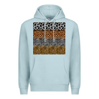 Blue Mist safari animals seamless pattern Premium Hoodie - BundleAndBundleShop
