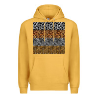 Mustard safari animals seamless pattern Premium Hoodie - BundleAndBundleShop