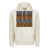 Oatmeal Heather safari animals seamless pattern Premium Hoodie - BundleAndBundleShop