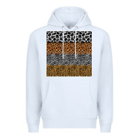 White safari animals seamless pattern Premium Hoodie - BundleAndBundleShop