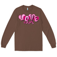 Chestnut Love vibes Valentine's Day Long Sleeve Tee - HowdyJamesFarm