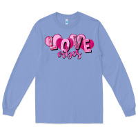 Colony Blue Love vibes Valentine's Day Long Sleeve Tee - HowdyJamesFarm