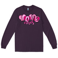 Plum Love vibes Valentine's Day Long Sleeve Tee - HowdyJamesFarm
