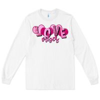 White Love vibes Valentine's Day Long Sleeve Tee - HowdyJamesFarm