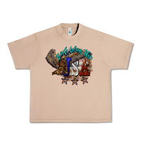 Burro God bless the USA Eagle 4th of july Urban Heavy Tee - HowdyJamesFarm