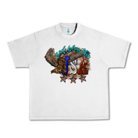 Lunar Rock God bless the USA Eagle 4th of july Urban Heavy Tee - HowdyJamesFarm