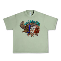Oil Green God bless the USA Eagle 4th of july Urban Heavy Tee - HowdyJamesFarm