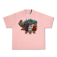 Salmon God bless the USA Eagle 4th of july Urban Heavy Tee - HowdyJamesFarm