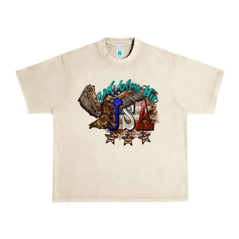 God Bless The Usa Eagle 4th Of July Urban Heavy Tee by HowdyJamesFarm | Teevron