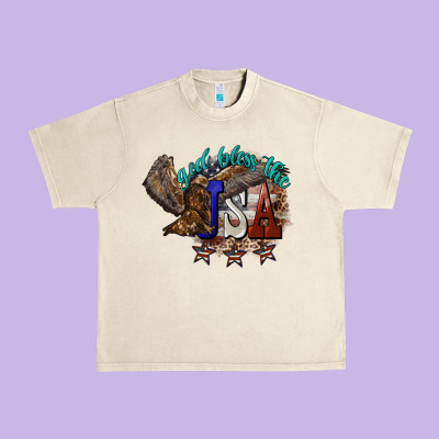 God Bless The Usa Eagle 4th Of July Urban Heavy Tee Designed By Howdyjamesfarm