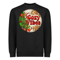 Black Cozy vibes Heavyweight Sweatshirt - FaDigitalArtStudio