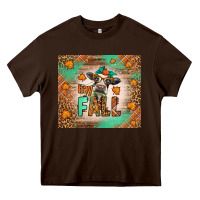 Chocolate Brown Western Hay Fall Cow Heavy Core Tee - LillyAllenDesigns