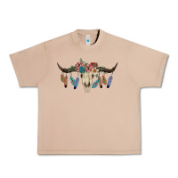 Burro Texas Longhorn Bull Skull Urban Heavy Tee - JahusDesignShop