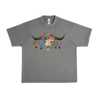 Tornado Texas Longhorn Bull Skull Urban Heavy Tee - JahusDesignShop