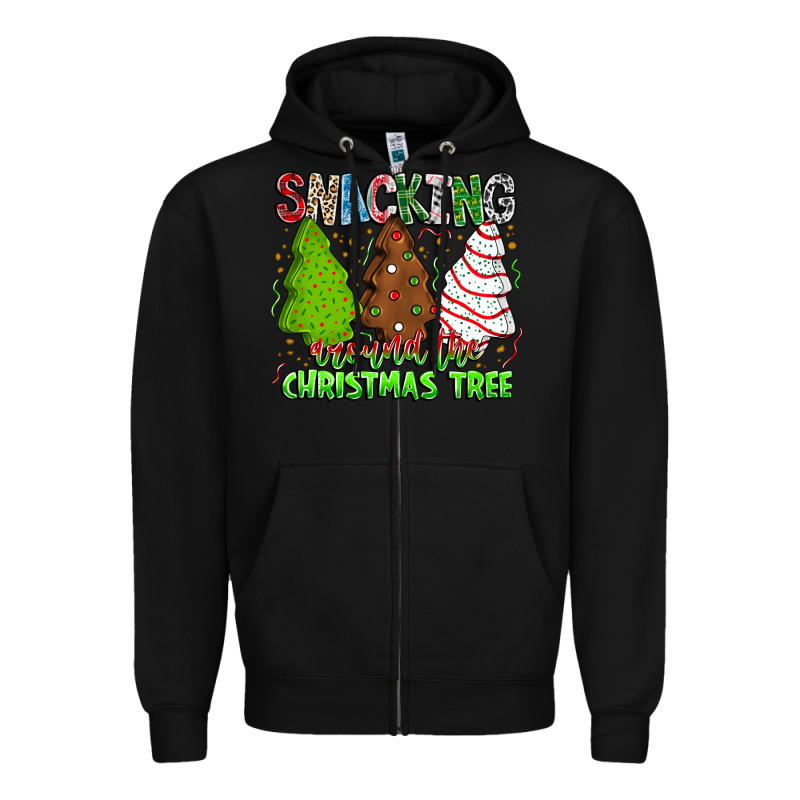 Snacking Around The Christmas Tree Zipper Hoodie by CowhideDigitalArt | Teevron