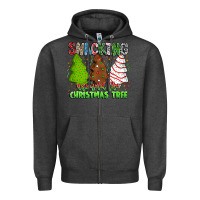 Charcoal Heather Snacking Around The Christmas Tree Zipper Hoodie - CowhideDigitalArt