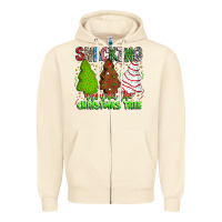 Sandshell Snacking Around The Christmas Tree Zipper Hoodie - CowhideDigitalArt