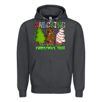 Smoke Snacking Around The Christmas Tree Zipper Hoodie - CowhideDigitalArt