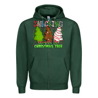 Sports Green Snacking Around The Christmas Tree Zipper Hoodie - CowhideDigitalArt