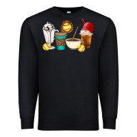 Black Softball coffee cups Premium Sweatshirt - Artiststas