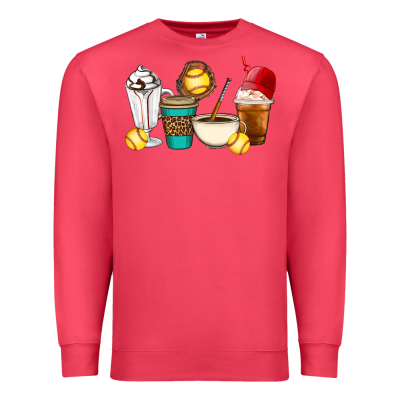 Softball Coffee Cups Premium Sweatshirt by Artiststas | Teevron