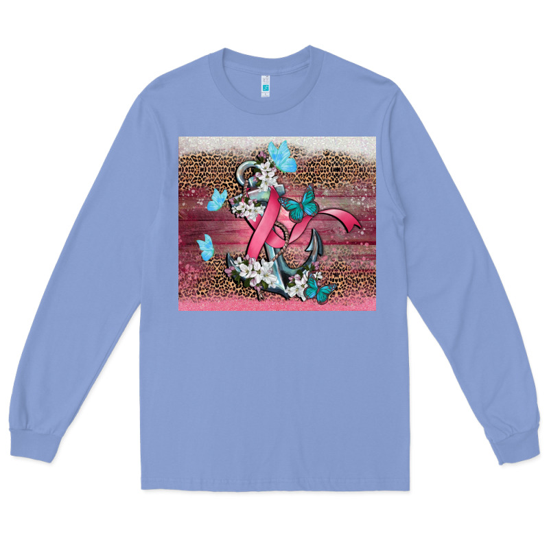 Cancer Awareness Anchor Long Sleeve Tee by CowGirlArtShop | Teevron