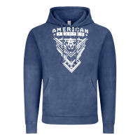 Vintage Denim American Fighter 3 Vintage Hoodie - lanVoArt