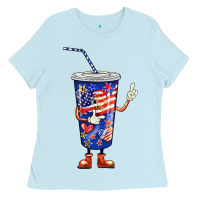Baby Blue 4th of july coca Ladies Tee - BarkalooDesign