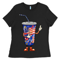 Black 4th of july coca Ladies Tee - BarkalooDesign