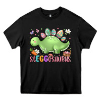 Black easter stegosaurus delight Heavy Core Tee - LillyAllenDesigns