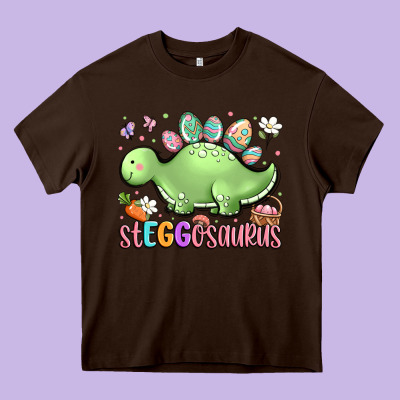 Easter Stegosaurus Delight Heavy Core Tee Designed By Lillyallendesigns