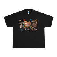 Black Faith love freedom 4th of july Urban Heavy Tee - HowdyJamesFarm